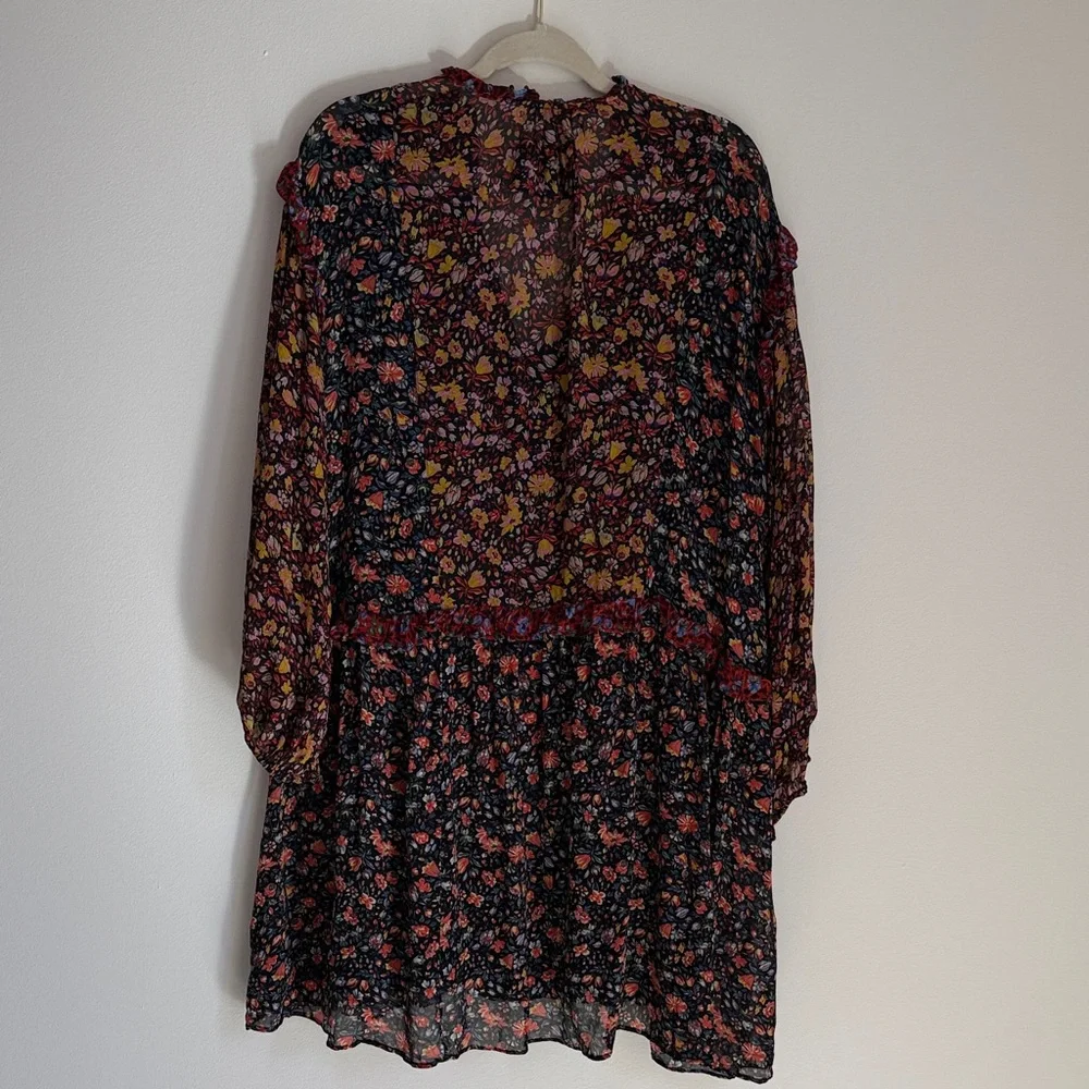 Anthropologie Helene Mixed Floral Print Boho Tunic Dress - Picture 9 of 10